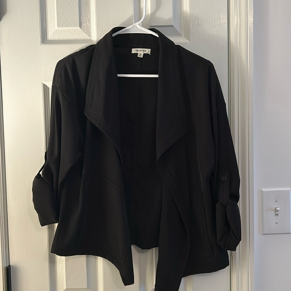 Max Studio Lightweight Black Jacket Size Medium - image 1